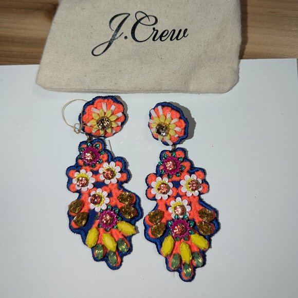 Brand New Fun colorful j. crew dangle earrings - lightweight - Picture 1 of 4